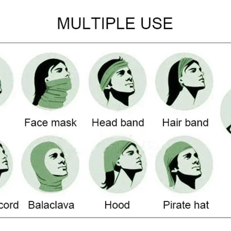 Cycling Face Mask Riding Scarf Breathable Skull Print Neck Gaiter Women Bandana wear band Snood Hiking Mask Balaclava M260320