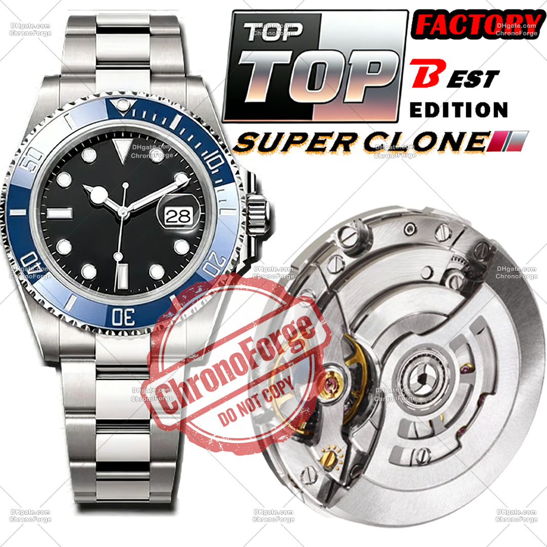 Super Clone Watches 41MM Mens Watches Luxury Designer Watches Mirror Quailty Movement Automatic Machinery Ceramic Bezle Sapphire Glass Glide Lock Diving Watch