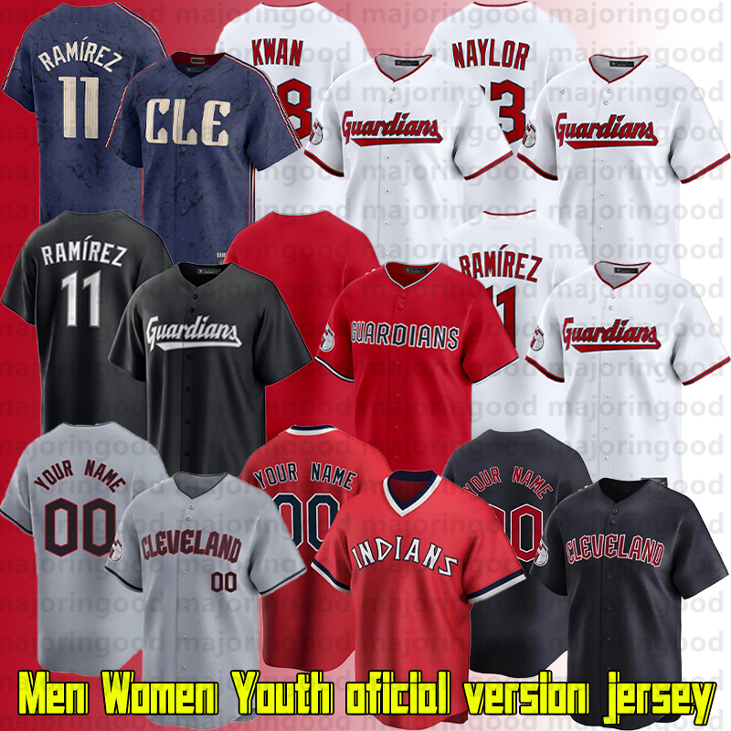 #11 Jose Ramirez #57 Shane Bieber Josh Naylor Guardians Jerseys Andres Gimenez Tanner Bo Naylor Kyle Manzardo Brayan Rocchio Custom City Baseball Jerseys