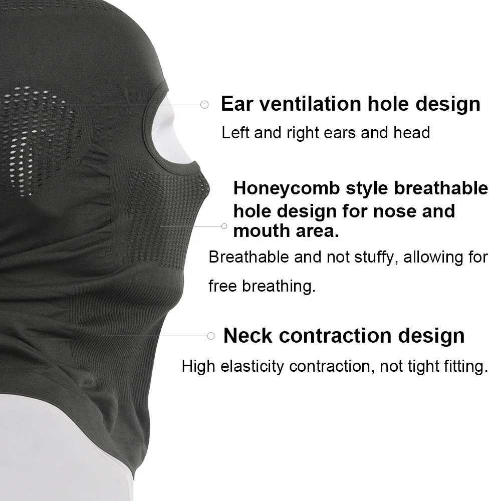 1PC High Elasticity Breathable Balaclava Full Face Mask for Cycling Ski Motorcycle Helmet Liner Neck Scarf M260320