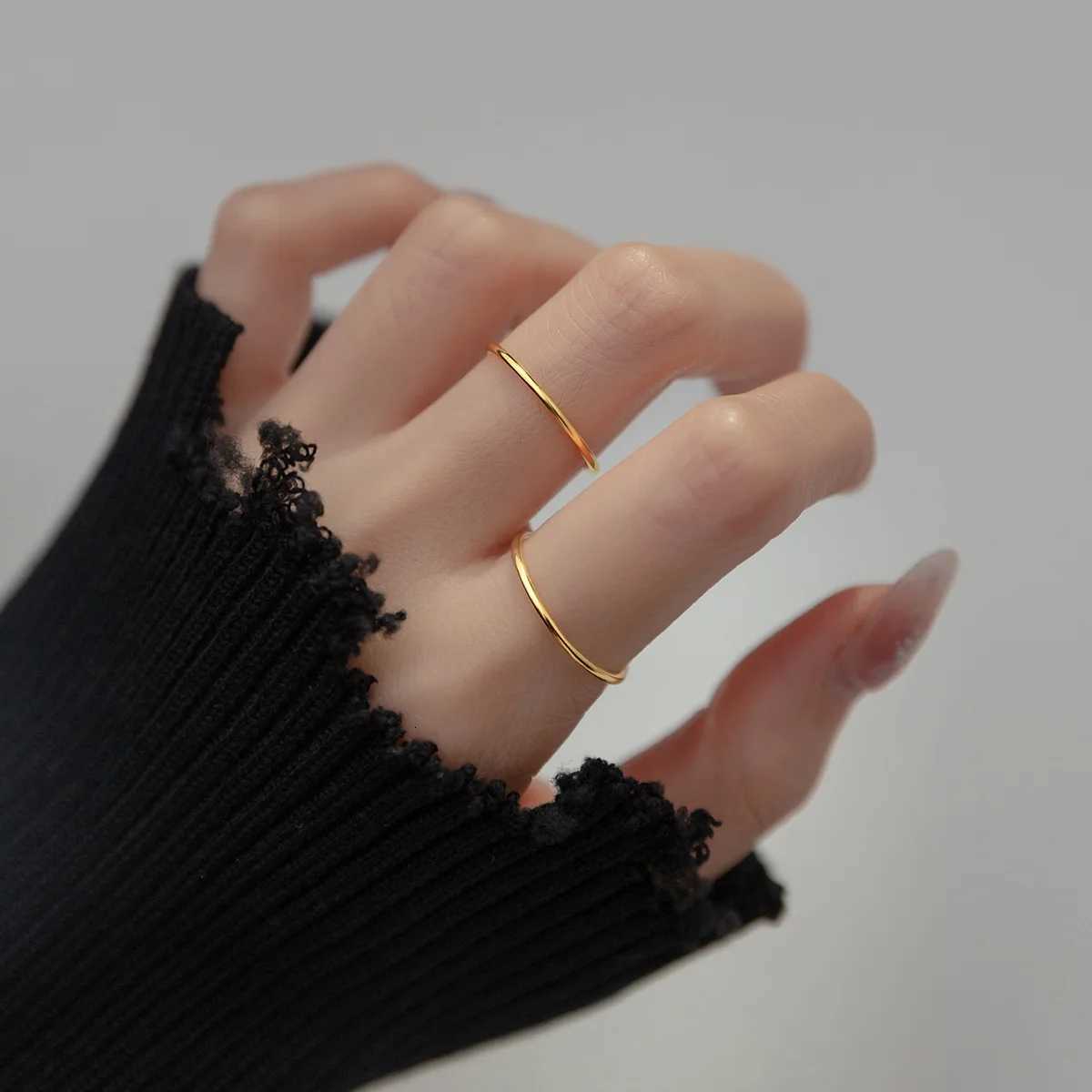 La Monada 45-59mm Plain Thin Women Ring 925 Sterling Silver Big Small Rings For Women 925 Silver Finger Rings Woman Girls Kids H260320 - view 6