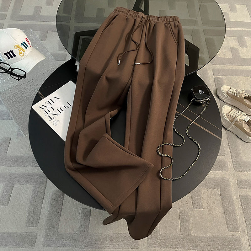 Luxury Brand Designer Clothes In-Stock Fashionable High-End Sports Suit For Women, New Early Autumn Style, Stylish Sweatshirt Jacket And Wide-Leg Pant