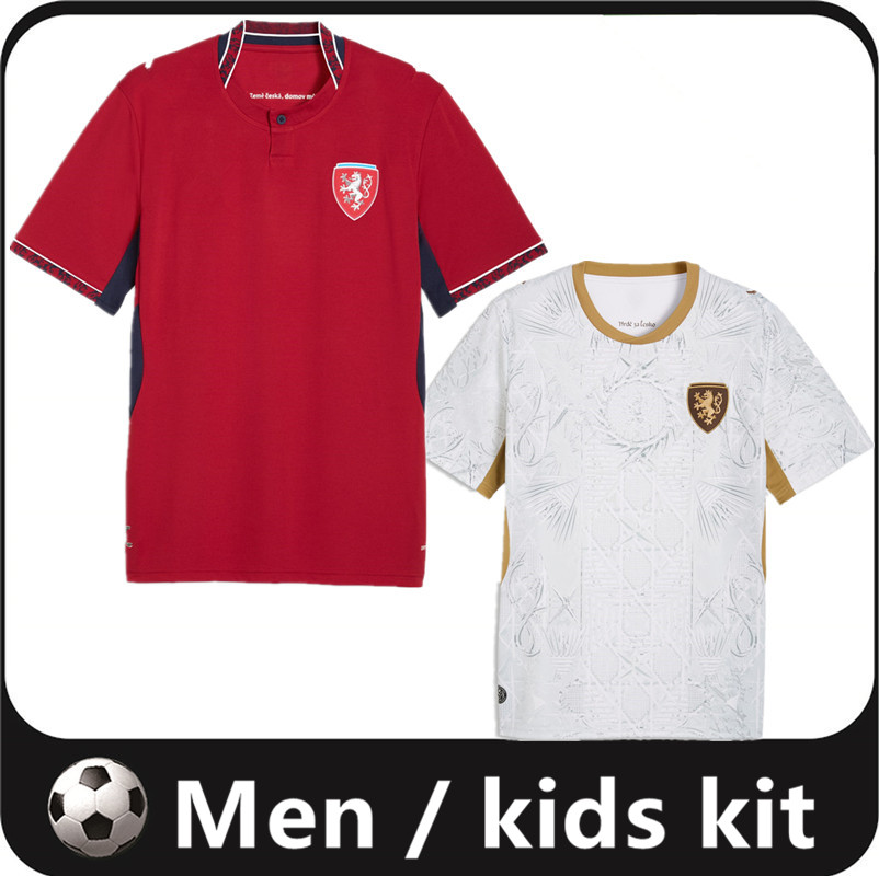 2026 Czech Republic world cup Soccer Jerseys National Team SCHICK SOUCEK CHYTIL CHORY SADILEK 26 27 Men kids kit Football Shirts Short Sleeve Adult Uniforms S-4XL