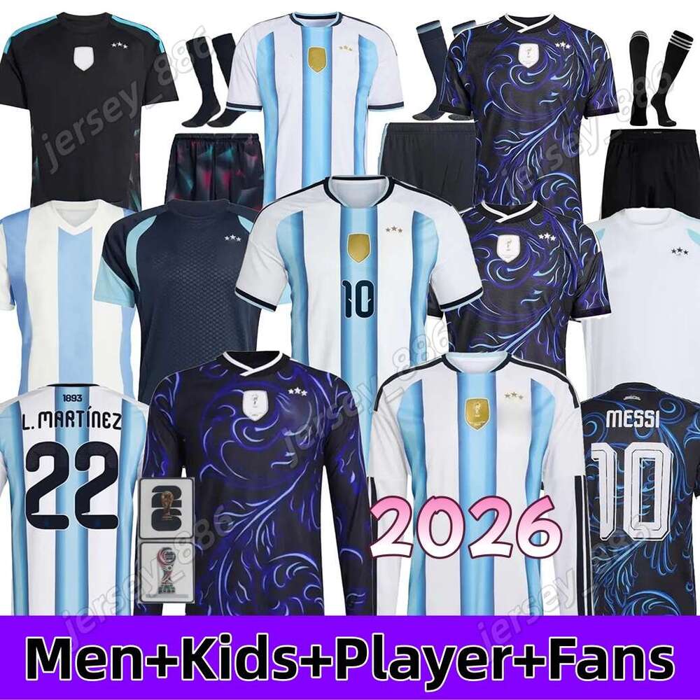 26 27 Argentina Soccer Jerseys 3 Star MESSIS argentina jerseys 2026 MAC ALLISTER MARADONA MARTINEZ DE PAUL Football Shirt Men Kids Kit Goalkeeper long sleeves