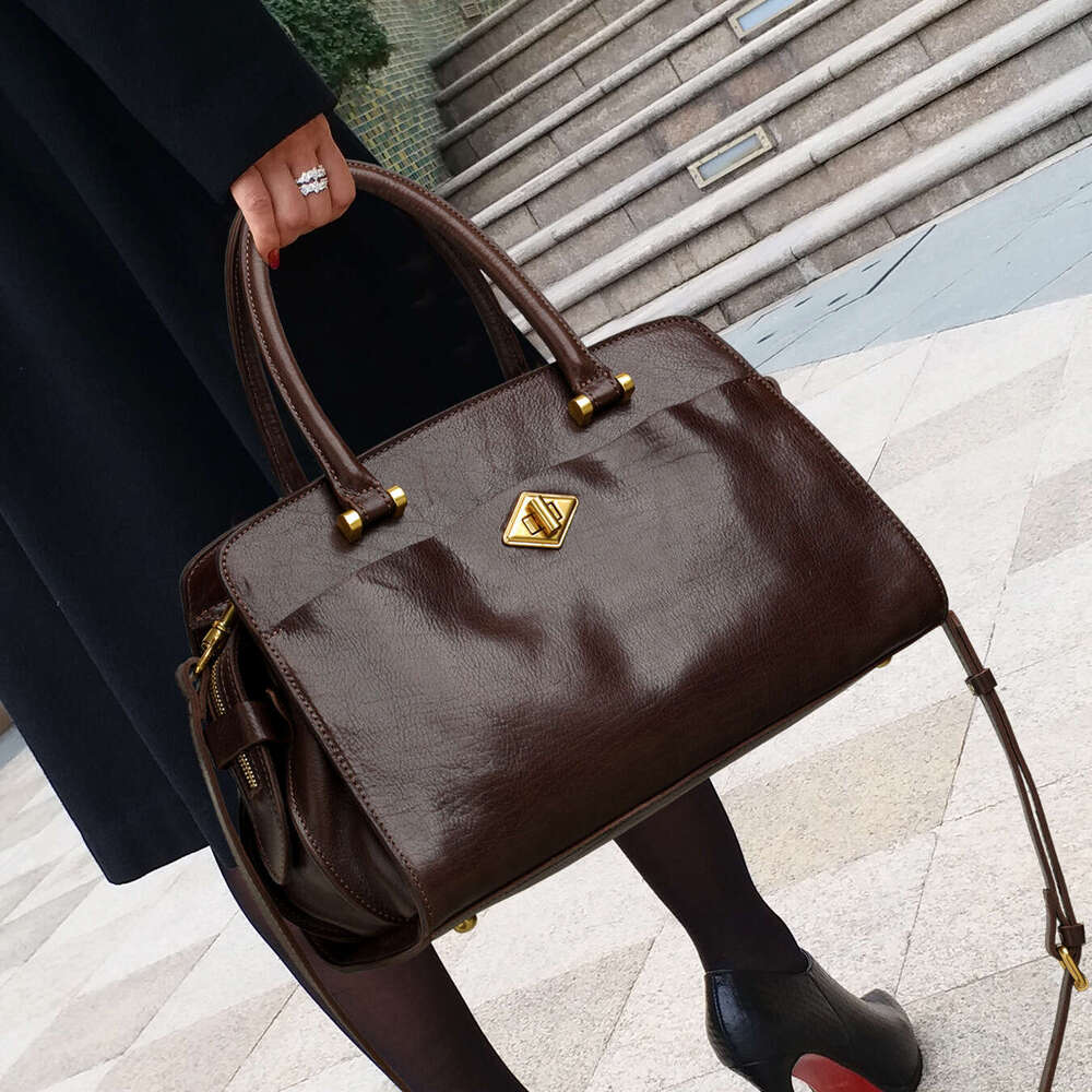 2026 New Trendy High-End Genuine Women Tote Large Capacity Luxury Shoulder Crossbody Handbag, Soft Leather Commute Bag, Factory Wholesale SENYY