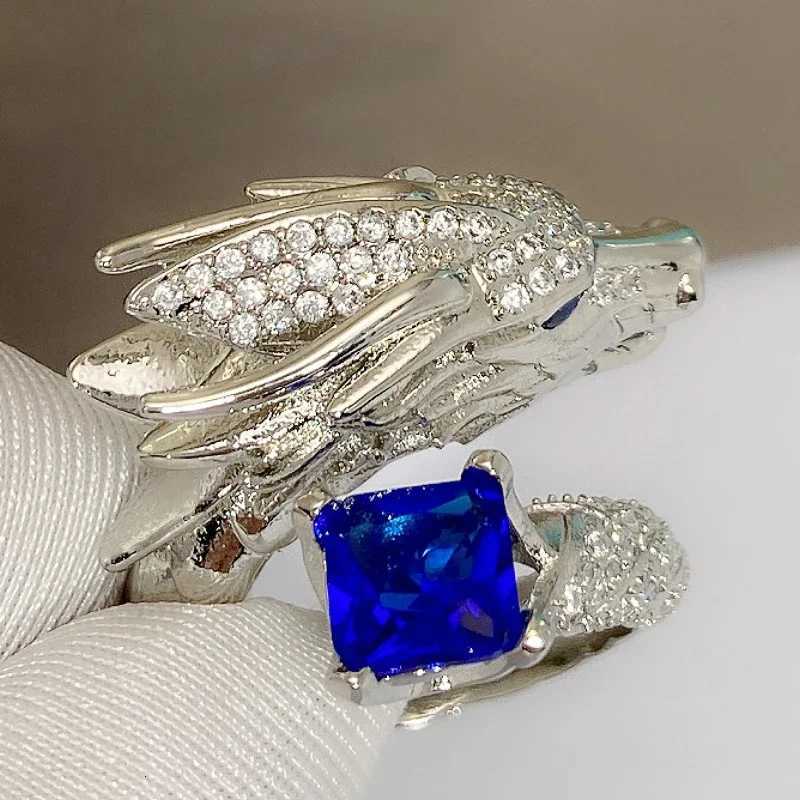 Huitan Novel Dragon Design Opening Rings Delicate Aesthetic Bright Finger Accessories for Women Opulent Chic Jewelry for Party H260320 - view 4