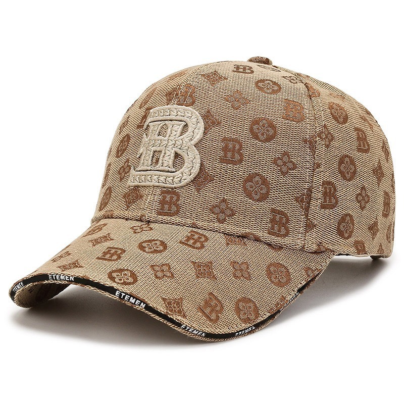 Korean-style Fashionable Baseball Cap Narrow Brim And Wide Crown Highlights Facial Features Sun-protective Beak-shaped Hat Letter Embroidery Print Des