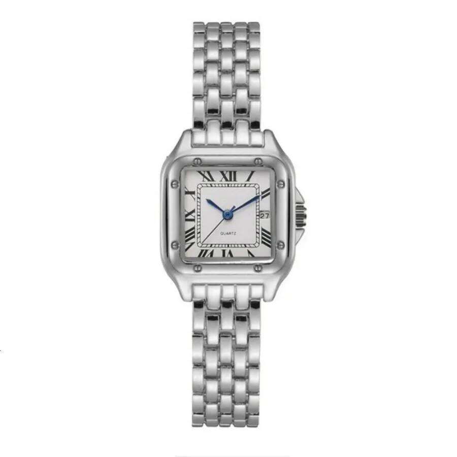 Light-luxury Ladies Watches Business Women Watch High-end Fashionable Roman scale Steel Strip Quartz Wristwatch for Couple man