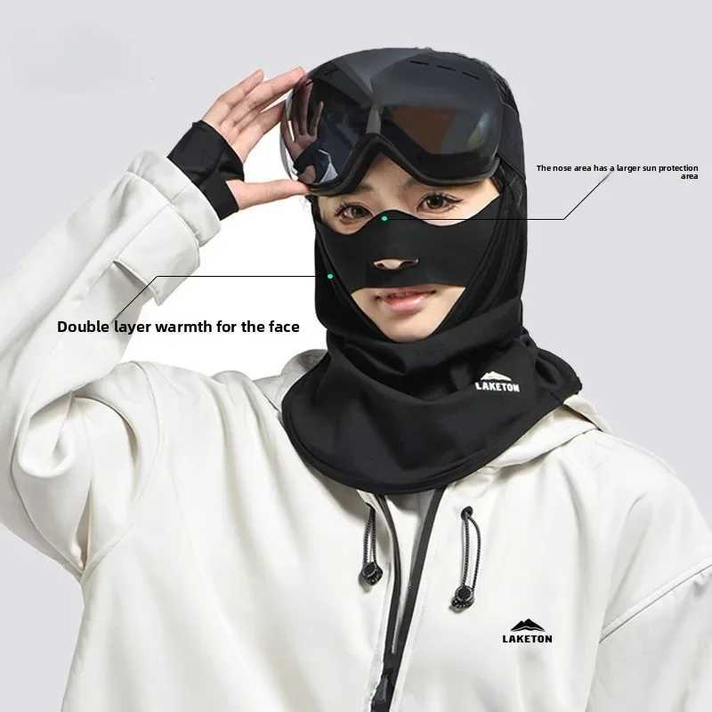 3D Contour Ski Mask 1Pc - Fleece Lined Windproof Warm UV Protection Skin-Friendly for Winter Sports Outdoor Activities M260320