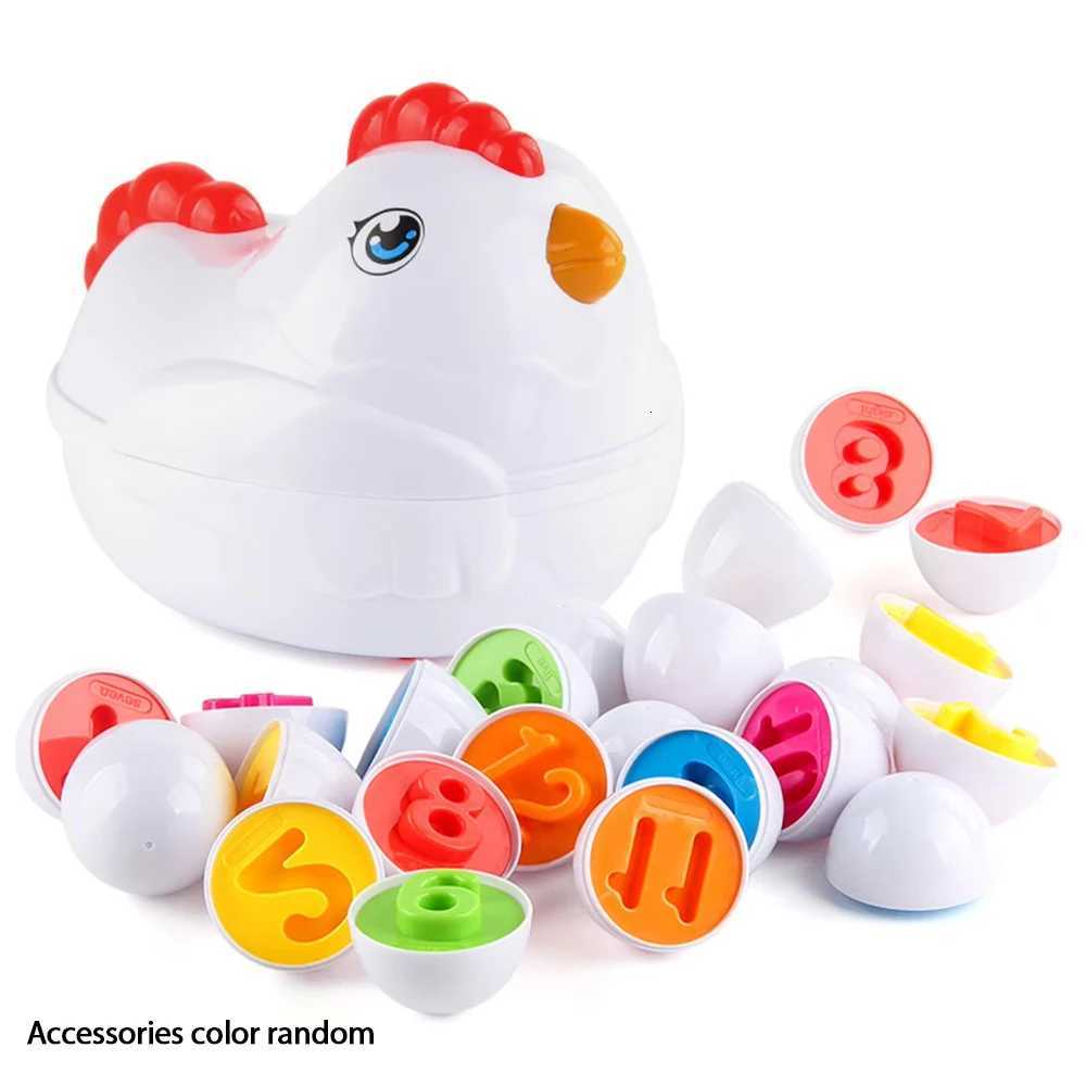 12 Matching Eggs Montessori Sensory Baby Toys Easter Eggs Chicken Colors Shapes Sorter Learning Educational Toy For Kids Gifts Y260319