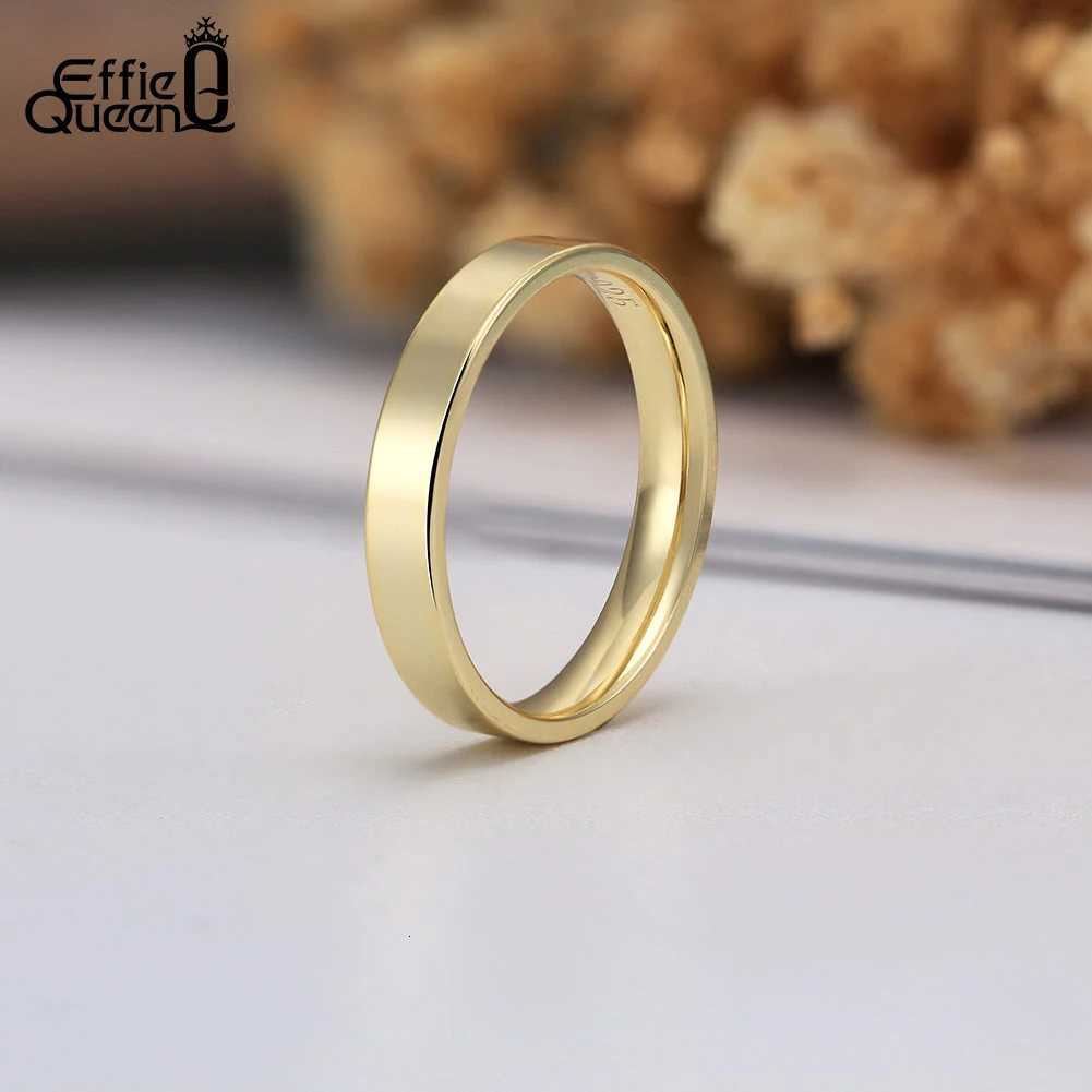 Effie Queen Fashion 925 Sterling Silver Ring Perfect Polished Simple Design Unisex Jewelry Propose Wedding Jewelry Gift APR33 H260320 - view 4