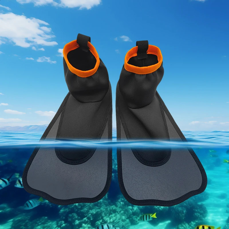 Ultra Light Foldable Swim Fins Adults Portable Travel Snorkel Quick Dry NonAbsorbent Fabric Flippers with Heel Strap 260312