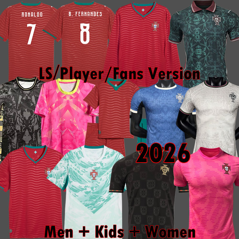2026 JOAO FELIX RONALDO Portugal soccer jerseyS 25 26 27 Portuguese football shirt BERNARDO BRUNO FERNANDES camisa de futebol men women kits kids equipment 3XL 4XL