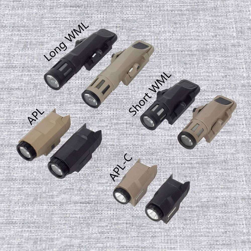 Tactical INFORCE WML Weapons Scout Flashlight Fit Airsoft Rifle AR15 APL APL-C Pistol Gun Light Hunting Strobe Torch 26Y0318