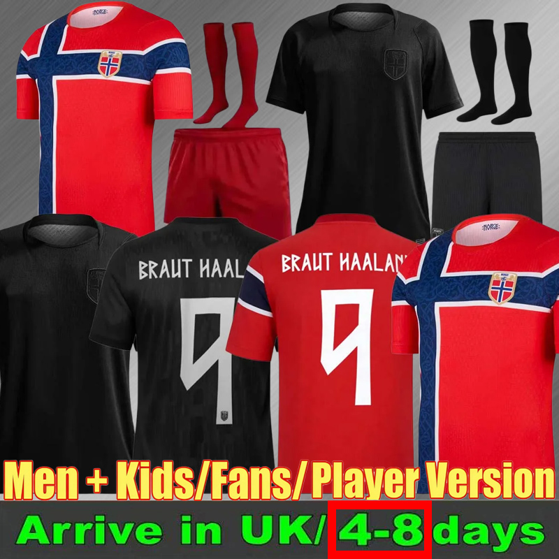 Norway 2026 World Cup Home Soccer Jerseys black HAALAND Odegaard STRAND Sorloth BERG NUSA 25 26 27 National Team 2027 Lifestyle Away Player Football Shirt Men Kids Kit