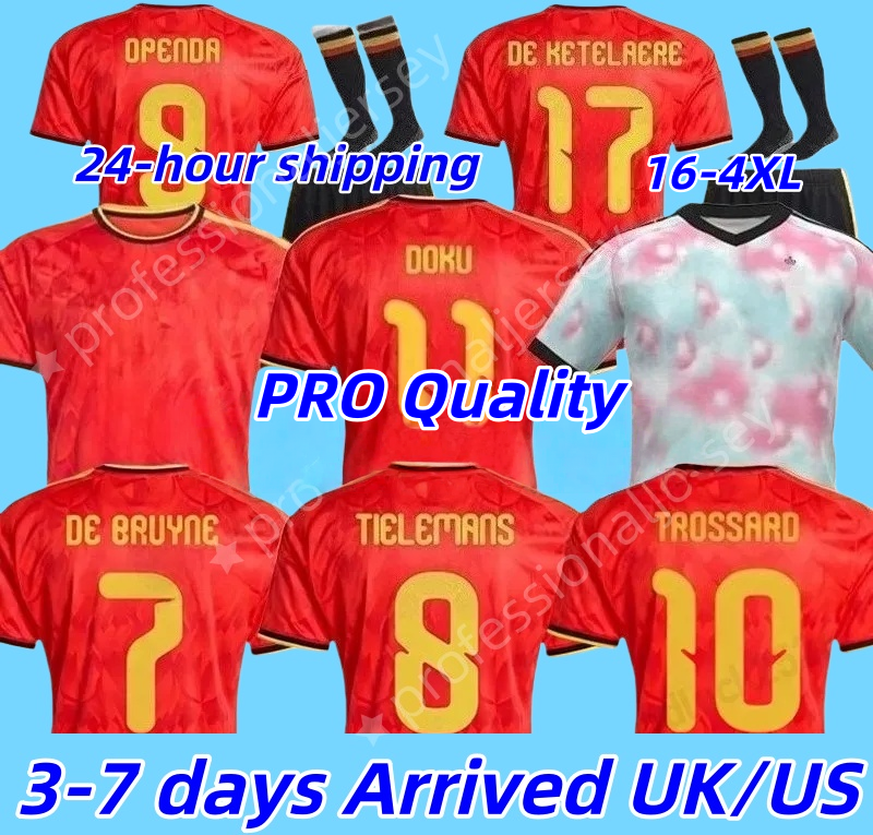 3XL 4XL Belgium kit jersey 2026 Belgium football shirt soccer jersey World Cup DE BRUYNE DOKU OPENDA TROSSARD TIELEMAN KETELAERE LAMMENS women home away kit kids