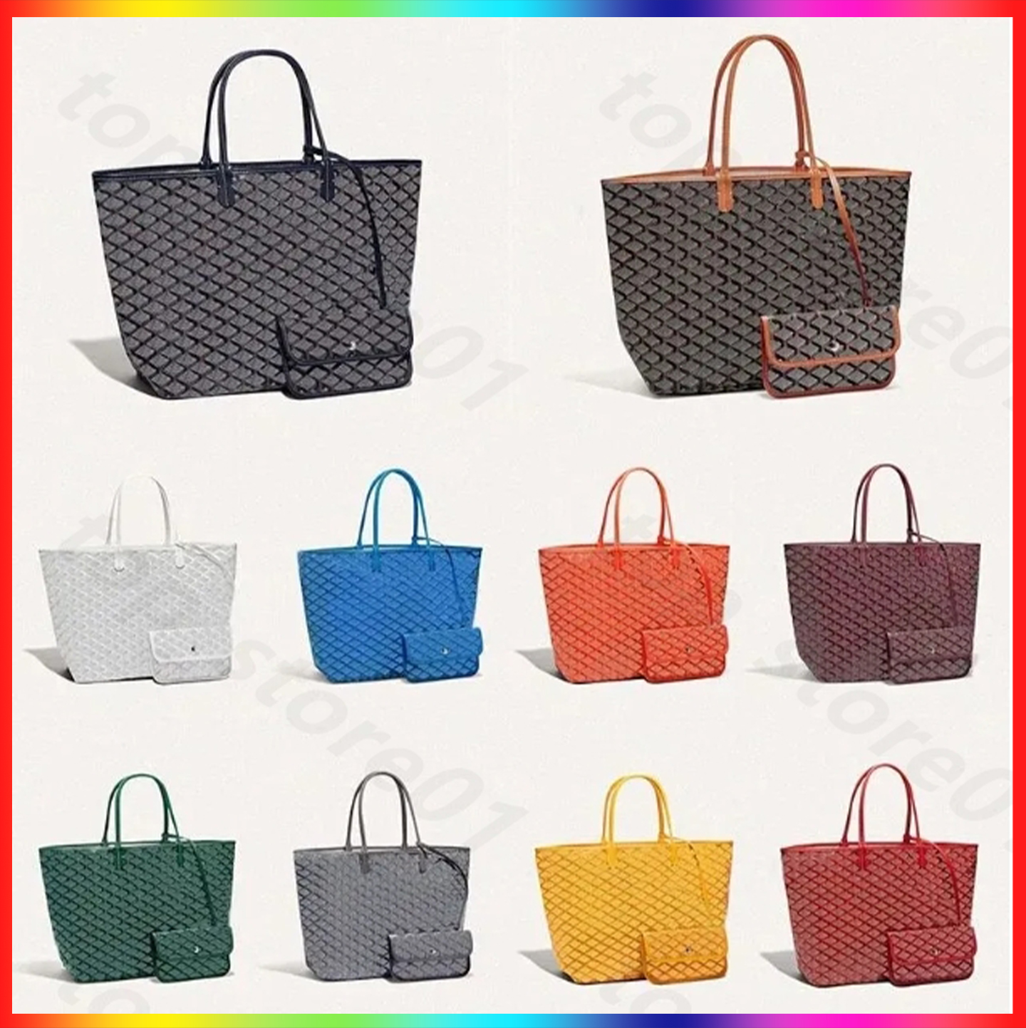 5A Luxury Designer Saddle Bag Classic Letter Print Leather beach bag Small Cowhide Canvas Large Capacity Tote Suitable For Daily Work Portable Handbag Shoulder Bag