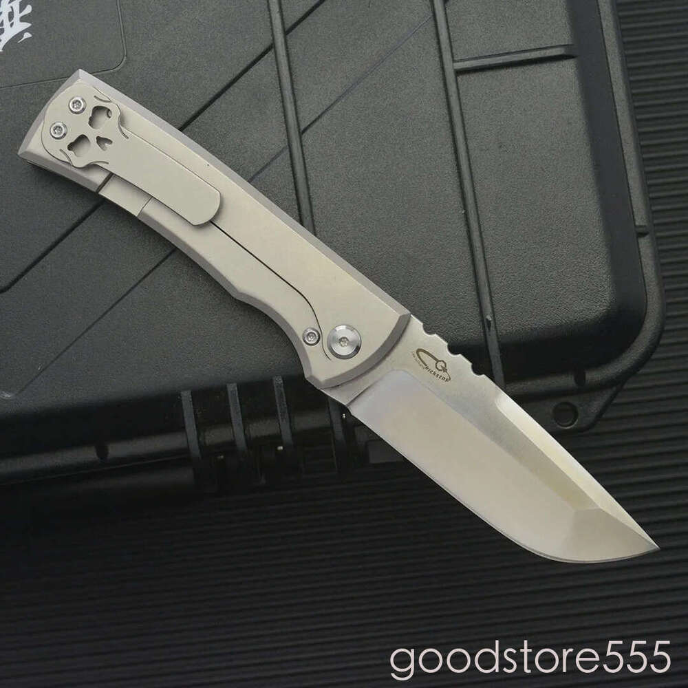 2Models fixed blade knife Limited Edition Chaves 229 Folding Knife 3.58 M390 Point pocket knife Blade, couteau Titanium Handles
