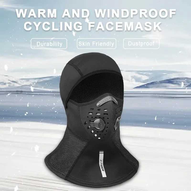 X-TIGER Winter Bicycle Balaclava Windproof Warm Cycling Scarf Mask with Filter Full Face Mask Ski Motorcycle Cycling wear M260320