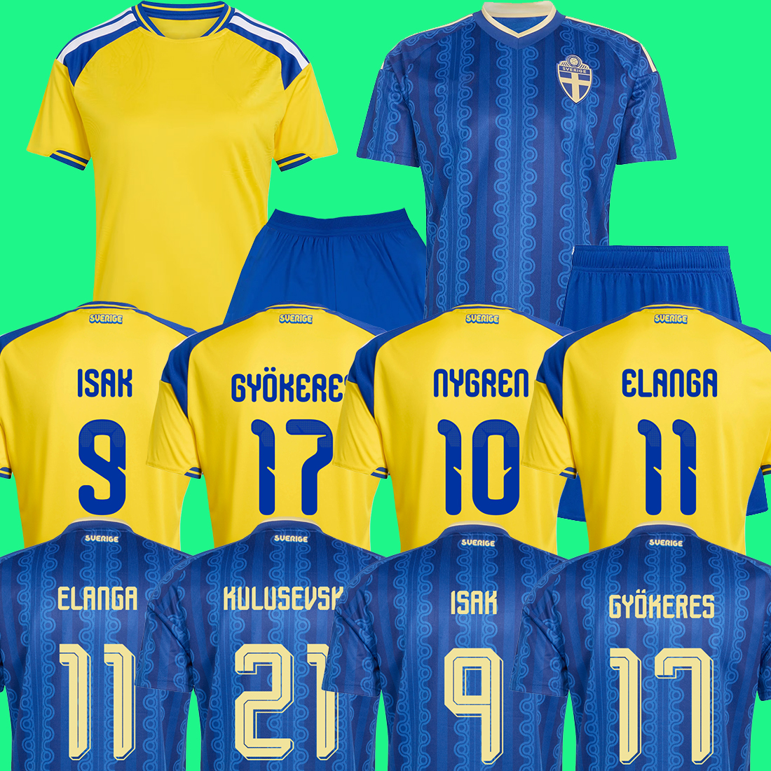 2026 Sweden Soccer Jerseys ISAK GYOKERES KULUSEVSKI SEMA ELANGA NYGREN 1990 1994 Sweden Retro football shirt
