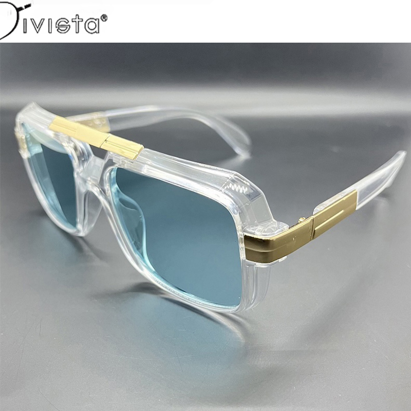 MOD121 Brand Design Oversized Square Sunglasses Men UV Protection Beach Holiday Party Trendy Shades Big Steampunk One Piece Cool Retro IVSTA Fashion A