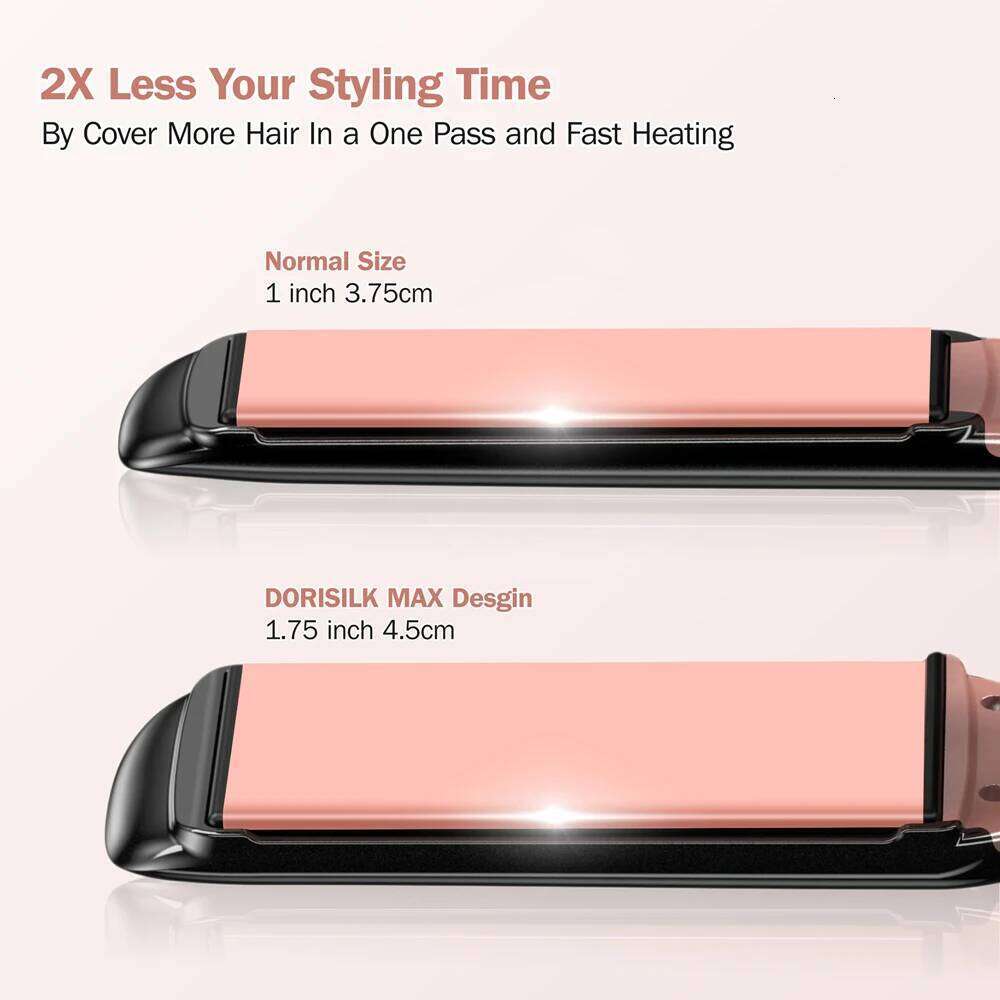 Professional Straightener Keratin Treatment Wide Plate 500F Flat Irons For Frizzy Hair Recovers Damage 110-240V 26Y0320