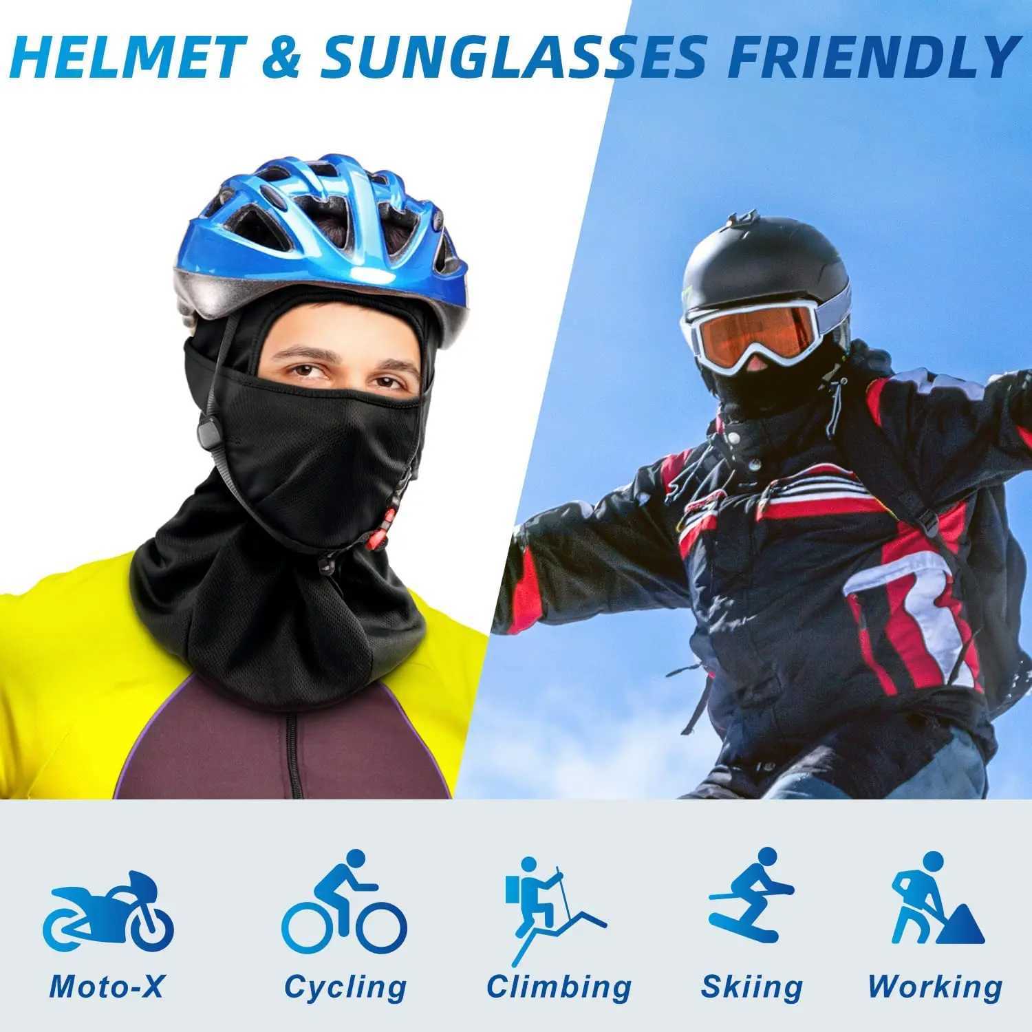 Men Tactical Balaclava Face Mask Summer Sun Protection Bandana Cooling Neck Gaiter Hiking Scarves Motorcycle Cycling Helmet Hood M260320