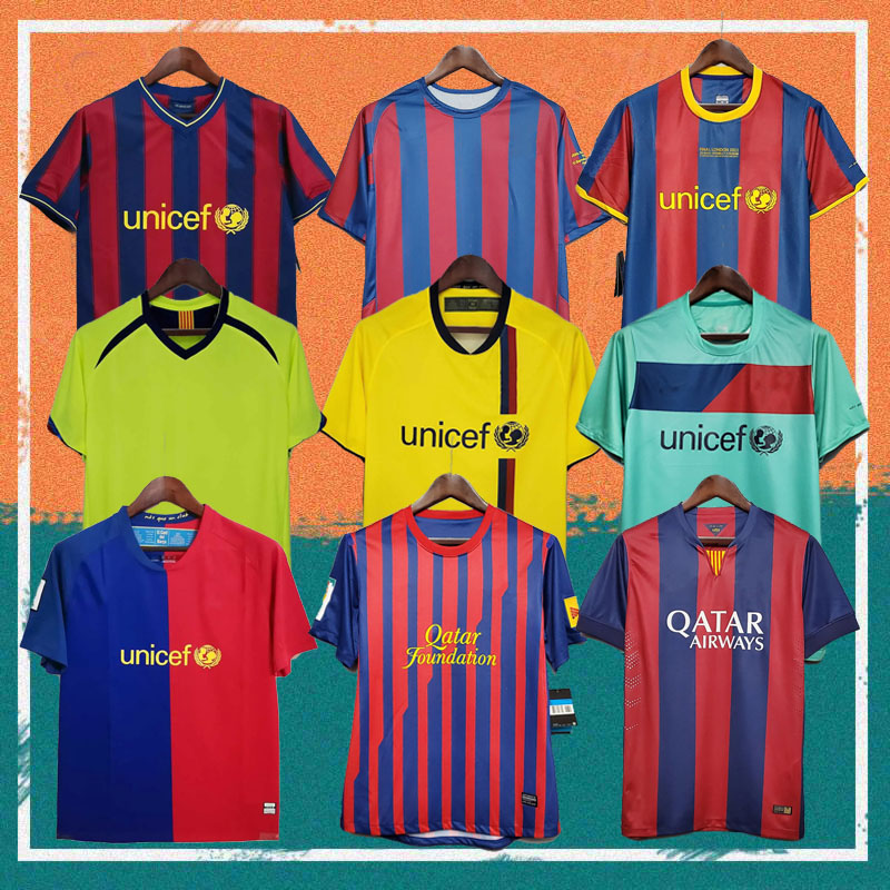 barcelona Retro MESSIS Soccer Jerseys 2005 2006 2007 2008 2009 2010 2011 2012 2013 vintage shirt RONALDINHO XAVI A.INIESTA HENRY 14 15 16 17 football uniform sales