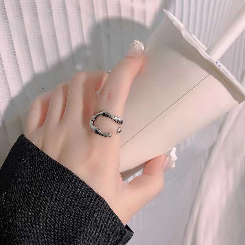 Simple Stainless Steel Adjustable Womens Ring Statement Jewelry for Women Designer Opening Finger Ring H260320 - view 3