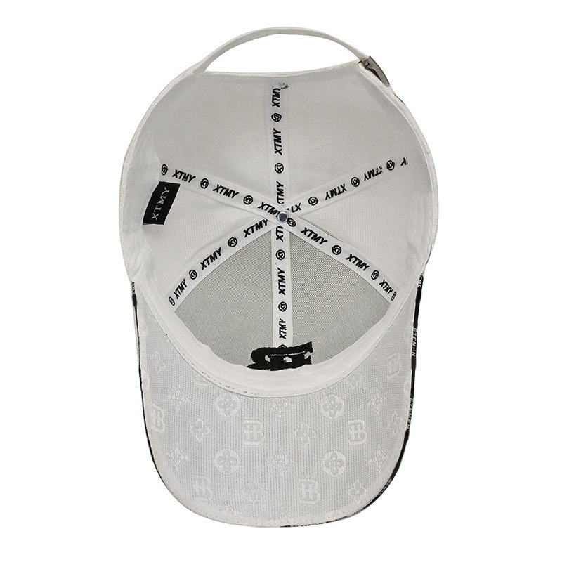 Korean-style Fashionable Baseball Cap Narrow Brim And Wide Crown Highlights Facial Features Sun-protective Beak-shaped Hat Letter Embroidery Print Des