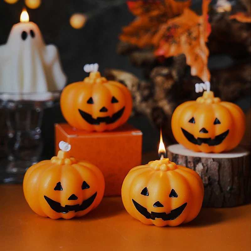 Handcrafted Halloween Ghost Scented Candle Single Wick Jar Design Cute Styling Atmosphere Candlelight Aromatherapy Candle Props H260319