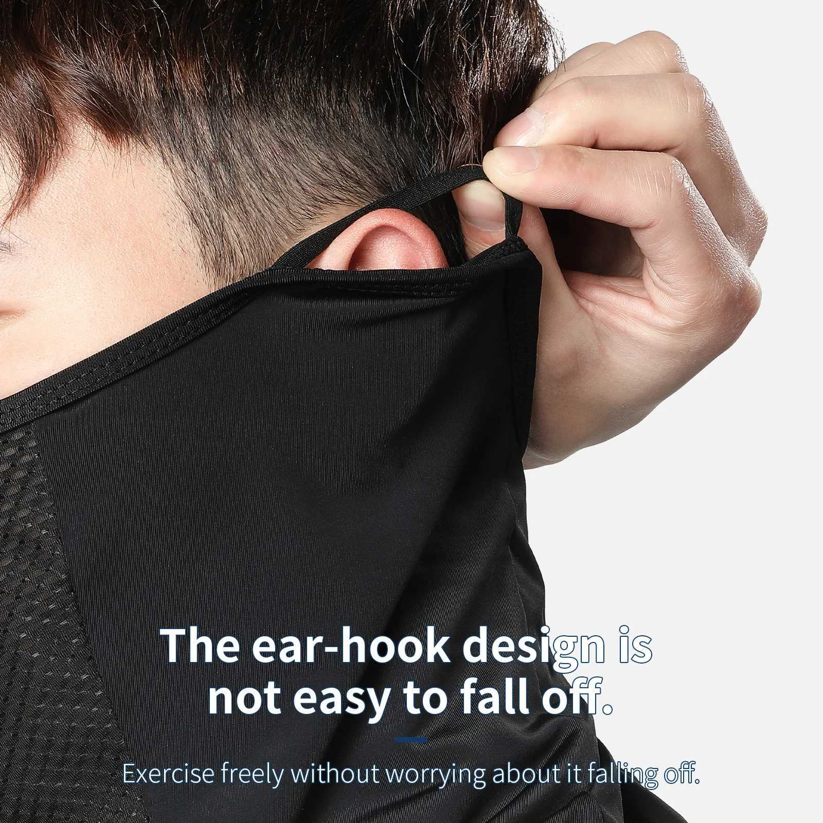 TOSUOD Cycling Mask Outdoor Ice Silk Sunscreen Mask Breathable Windproof For Cycling Hiking Fishing Sports M260320