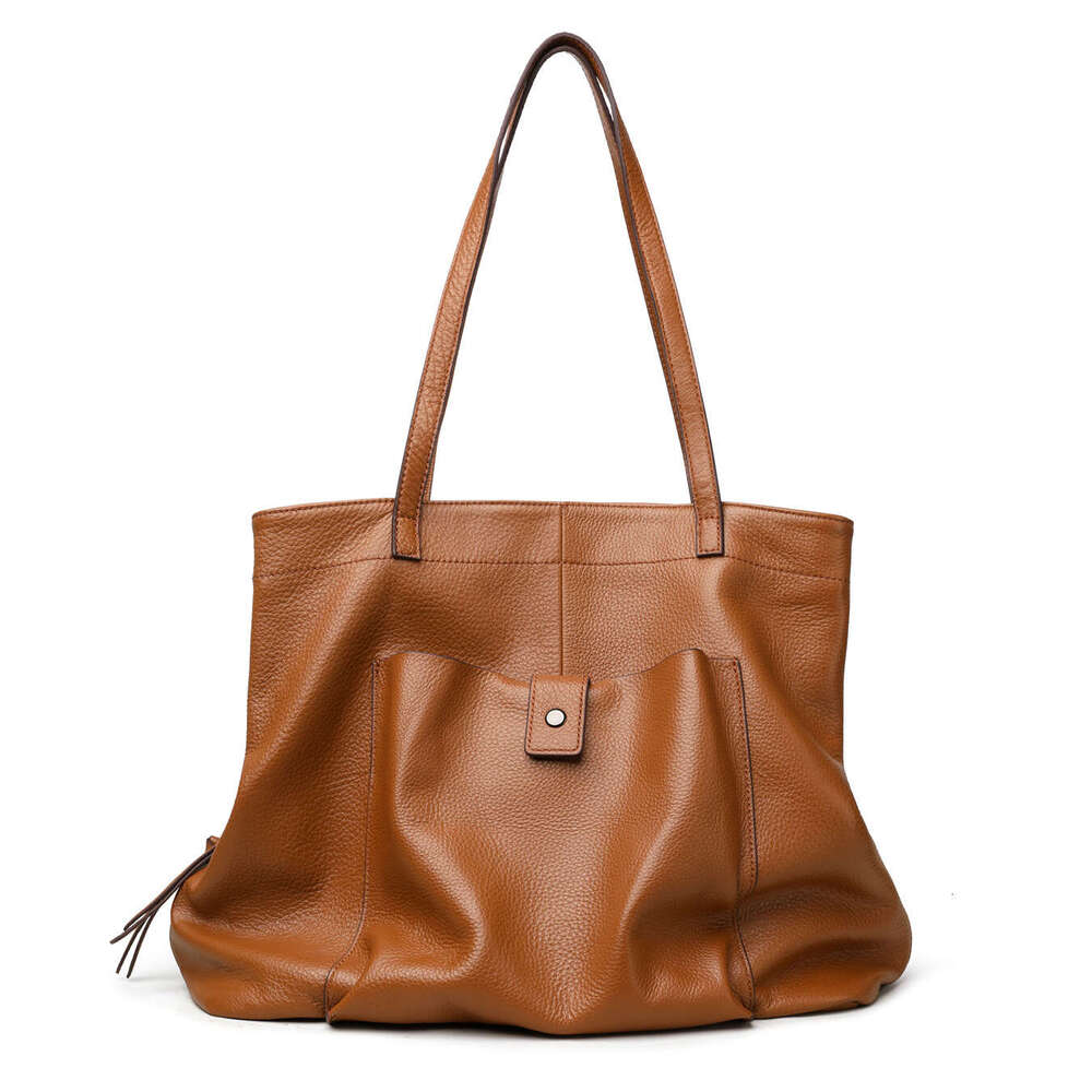 New High-End Genuine Leather Underarm Bag for Women, Large Capacity Luxury Hobo Tote Shoulder Bag, Fashion Ladies Handbag for Autumn and Winter SENYY