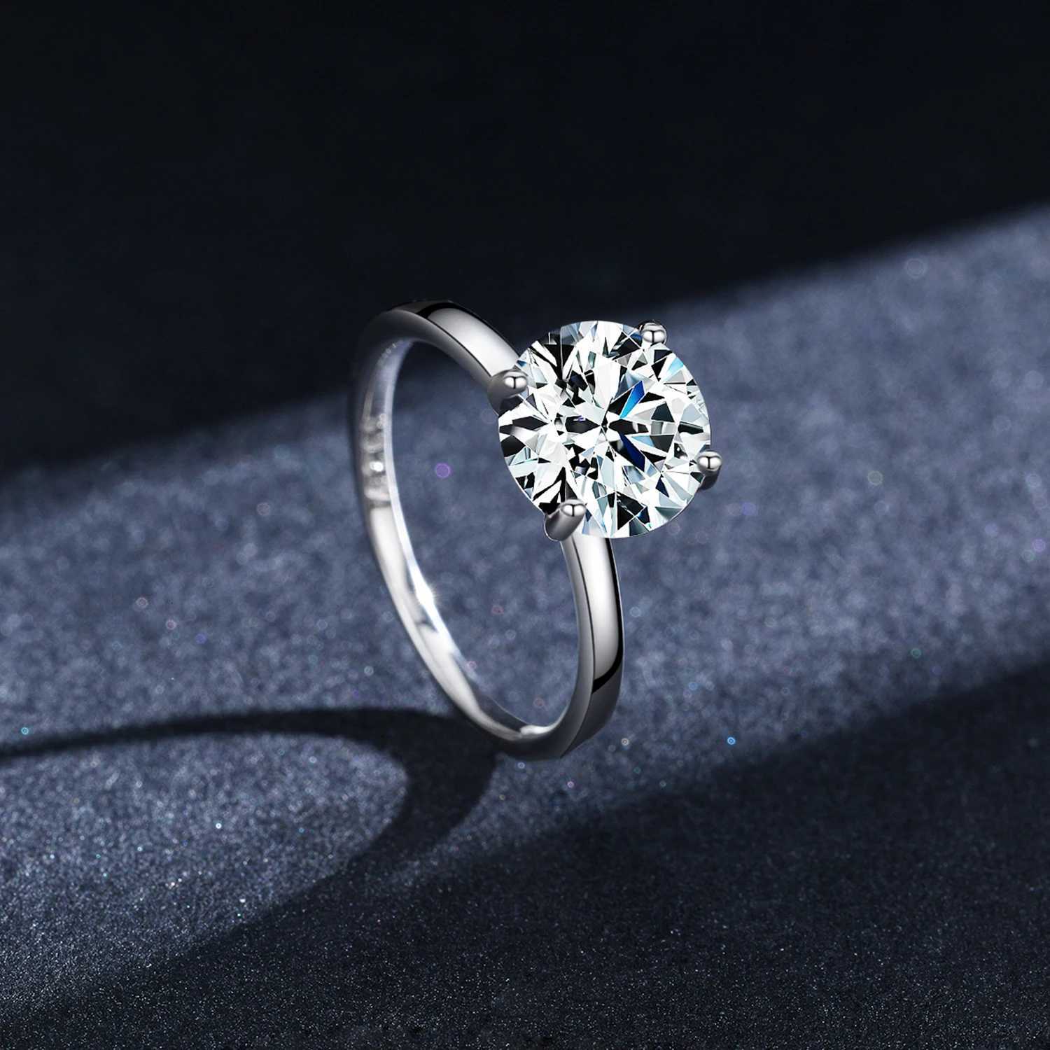 MODIAN 925 Sterling Silver Classic Luxury 3 Simulated Diamond Rings For Women Wedding Engagement Statement Fine Jewelry H260320 - view 5