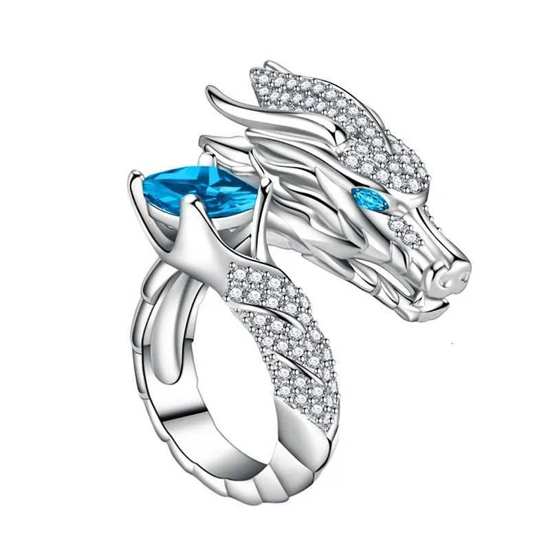 Huitan Novel Dragon Design Opening Rings Delicate Aesthetic Bright Finger Accessories for Women Opulent Chic Jewelry for Party H260320 - view 7