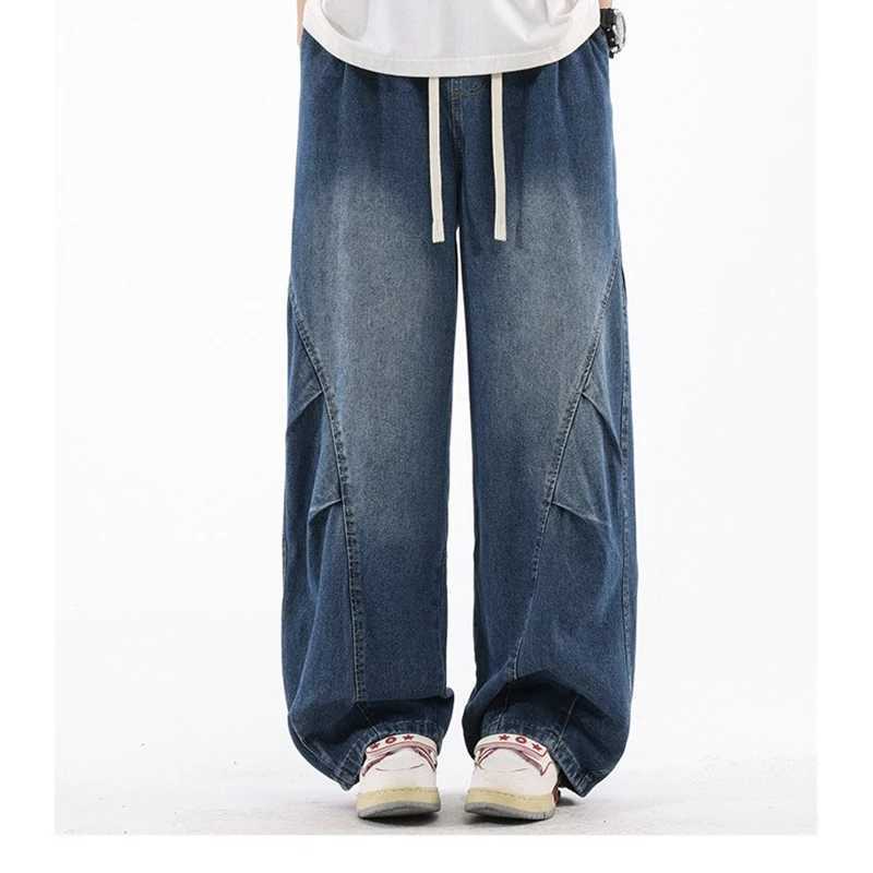 Autumn Men Black Comfortable Jeans Loose Straight Leg Wide Leg Denim Pants Fashion New Male Daily Casual Versatile Trousers D260320