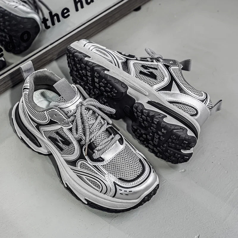 y ner Unisex Shoes Thick Bottom Platform Mixed Color All Match Sneakers Increasing Runway Skateboard Casual Trainers 260317