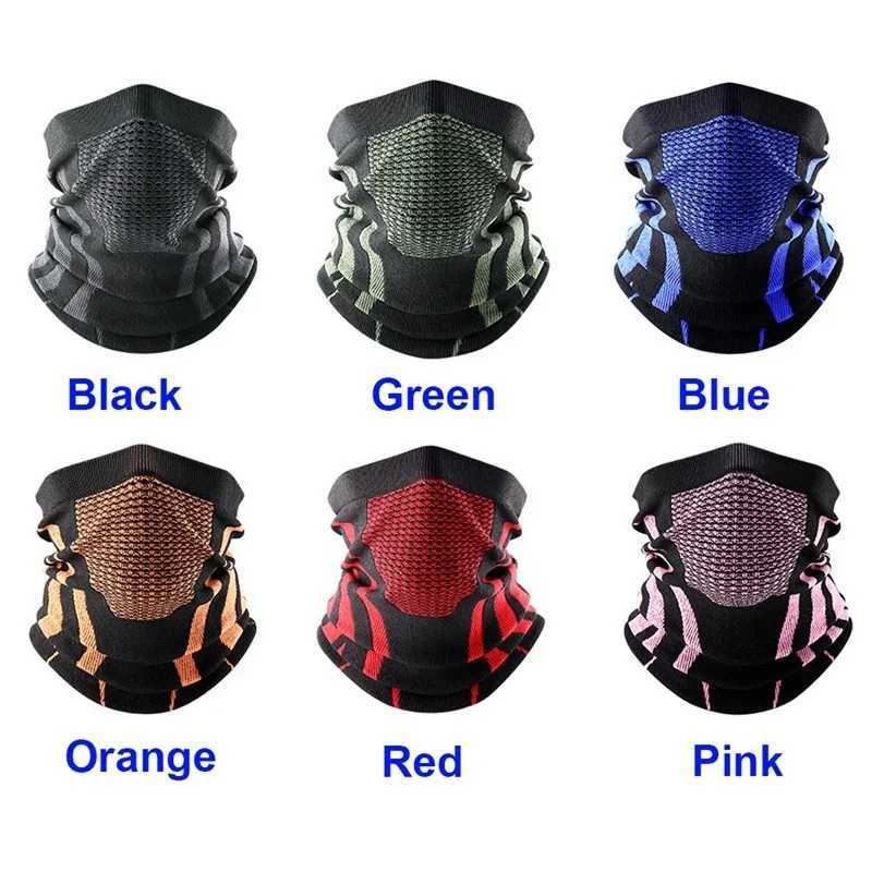 New Face Bandana Mask Cover Neck Warmer Bicycle Cycling Scarf Hiking Breathable Mask Winter Outdoor Windproof Thickened Mask Bib M260320