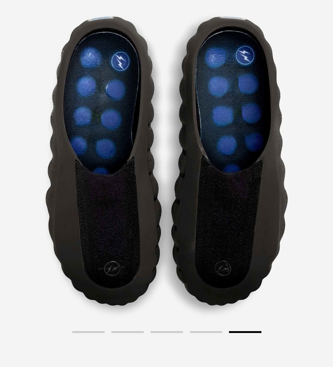 Mind 001 New Release Eva Slippers Fragment Design Blackened Blue New Technology White bone, Solar red, Blue black, Light Gray Blue Lighting Geode Teal Massage Slides