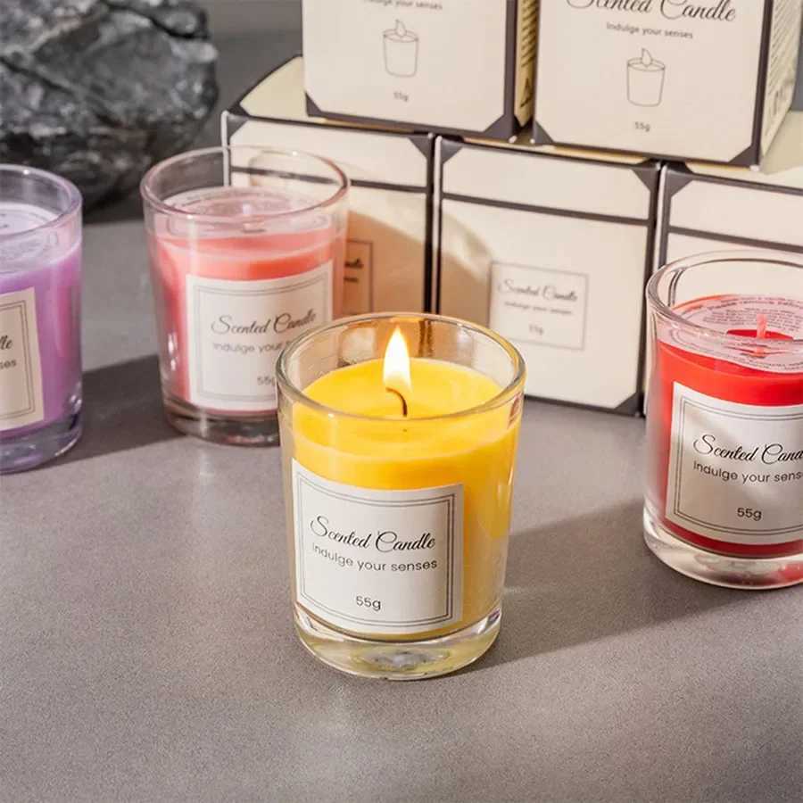 Candle Fragrance Atmosphere Companion Gift Hotel Clubhouse Smoke free Aromatherapy Candles H260319