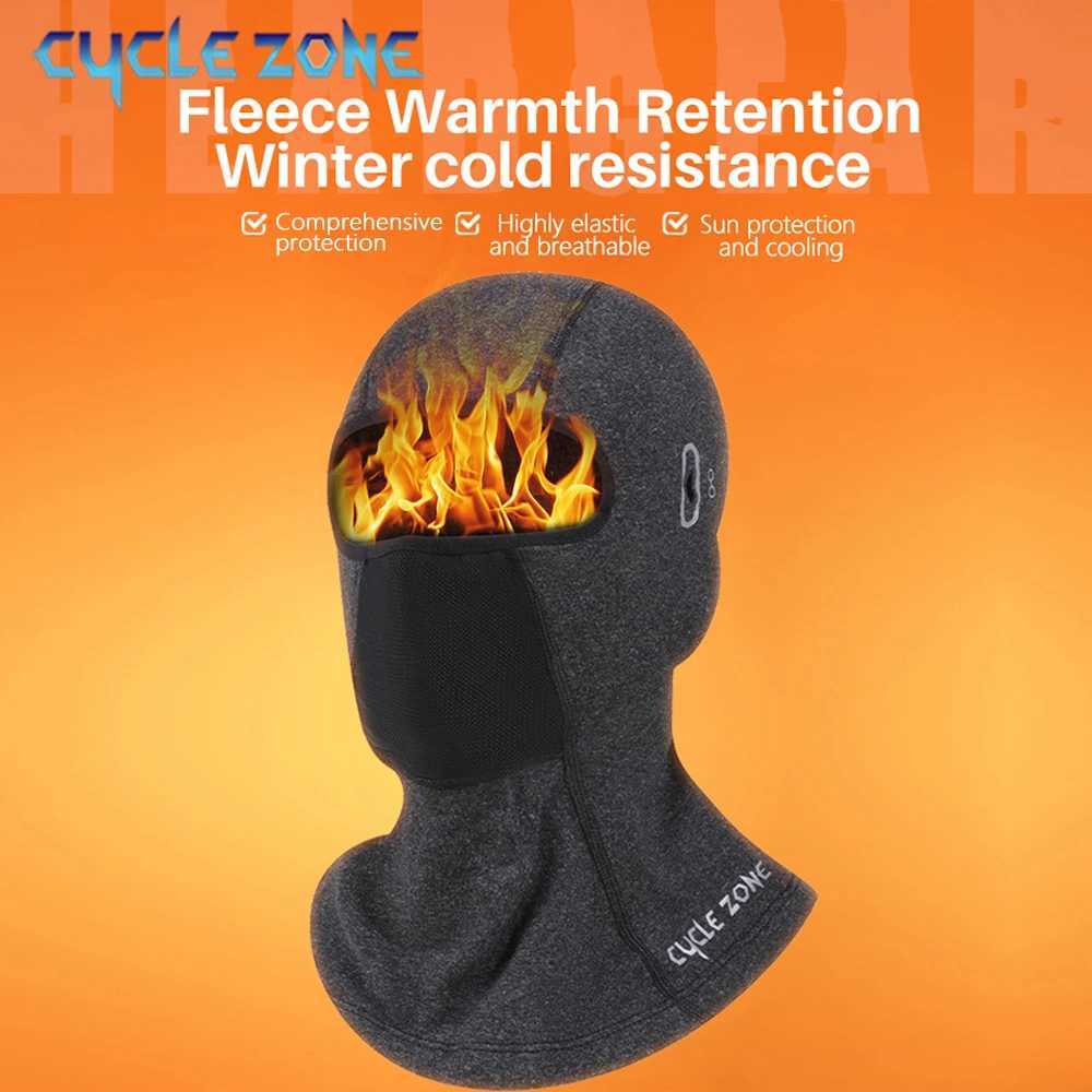 Winter Warm Cycling Mask Breathable Thermal Biking Mask Windproof Motorcycle Helmet Balaclava Neck Cover Men Women Ski Masks M260320