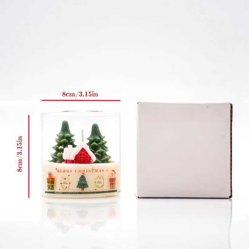 Christmas Tree House Candle Christmas Decorative Candle Festive Tree House Candle Christmas Scented Candle Christmas Gif H260319