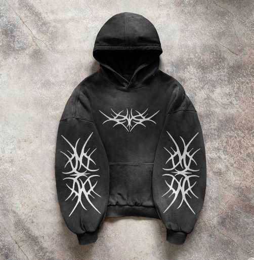 Men's 24 New Skull European and American Style Lazy Style Hoodie Couple Internet-Famous Long-Sleeved Top C260120