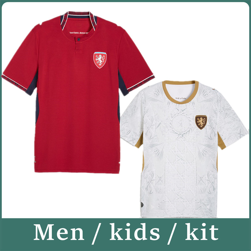 2026 Czech Republic world cup Mens Soccer Jerseys National Team SCHICK SOUCEK CHYTIL CHORY SADILEK 26 27 Home Away Football Shirts Short Sleeve Adult Uniforms