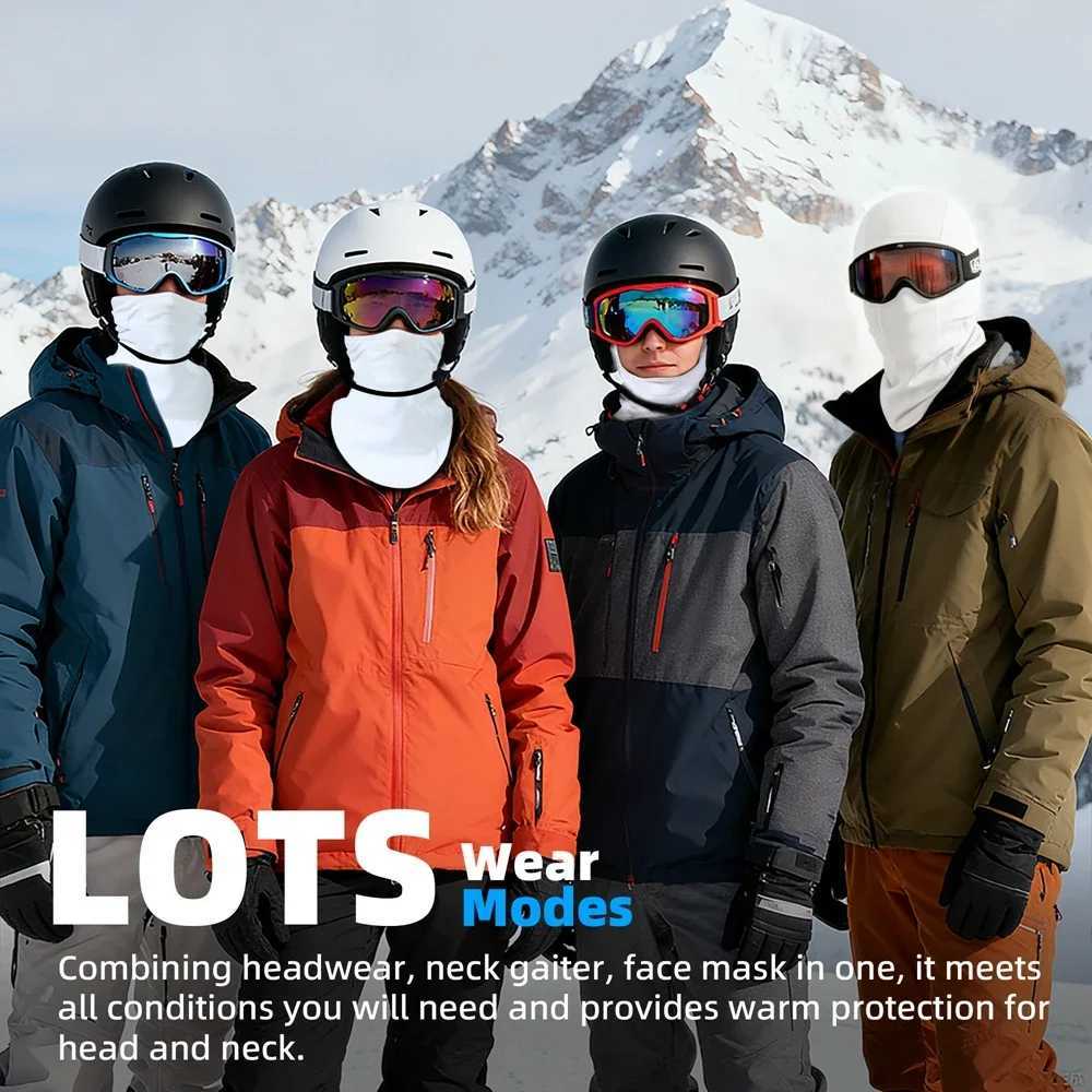 Winter Thermal Balaclava Fleece Cold-proof Full Face Mask Ski Outdoor Sports Hiking Cycling Snowboard Hood Scarf Neck Warmer M260320