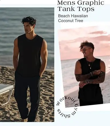 Mens Tank Tops Workout Sleeveless Shirts Summer Solid color Polyester Quick drying Tanks for Men summer Beach Sports TShirts y260312