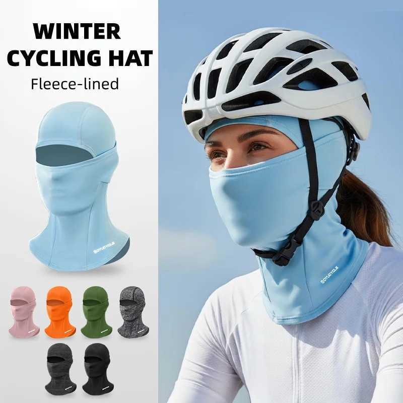 Winter Warm Hood with Fleece-Lined Neck Warmer Thermal Cycling Mask Ski Face Protection Cycling Mask for Men and Women M260320