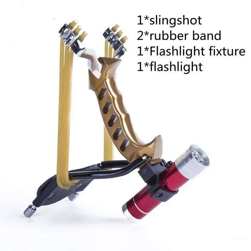 With Wrist Support Power Slingshot Traditional Metal Big Oower Outdoor Hunting Slingsshot Catapult Rubber Band 26L0320