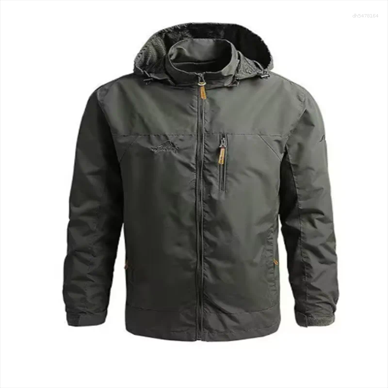 mens vests 2026 spring and autumn coat fashion mountain hooded hardshell jacket windbreaker outdoor blazer wear a001