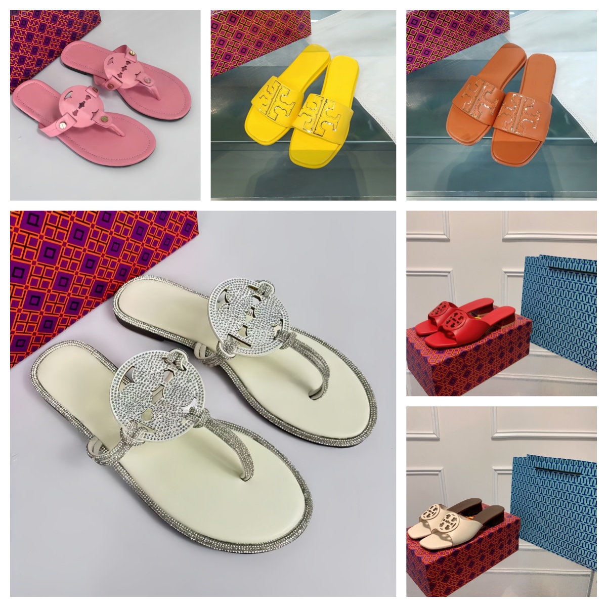 TB designer Slides sandals Womens Summer Beach Casual sandals Flat Bottom Shoes New Designer Flip Flops Printed Jelly Rubber Leather Womens Dress Shoes 2026